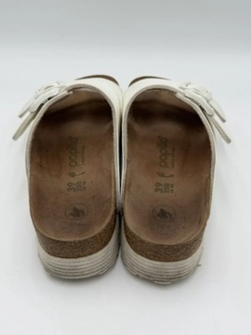 Birkenstock Papillio Sandals Womens US 8 EU 39 White Birko Slides Slip On